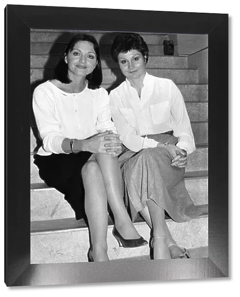 Anna Ford (left) and Angela Rippon seen here at TV  /  AM studios. P007984