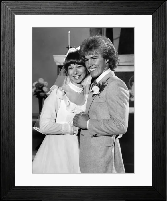 Framed Print : Before the altar for a Coronation Street'wedding are actor Christopher Framed Print : Before the altar for a Coronation Street'wedding are actor Christopher