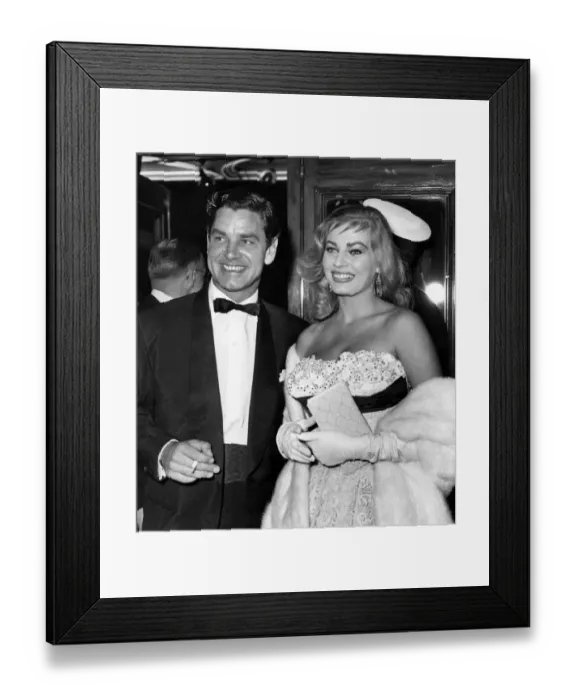 Framed Print : Screaming teen-agers mobbed Anita Ekberg and Anthony Steele when they went to the Empire Framed Print : Screaming teen-agers mobbed Anita Ekberg and Anthony Steele when they went to the Empire