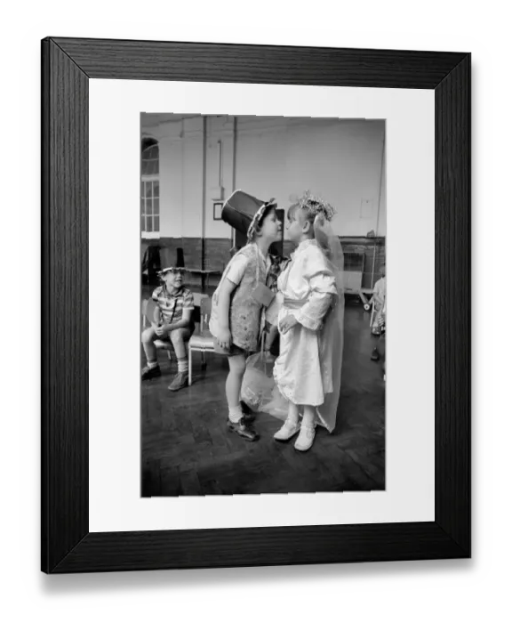 Framed Print : Children: Wedding: Marriage: School Wedding Mockery: School Wedding at the Sir William