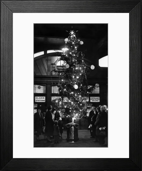 Framed Print : Brightening up Victoria station, Manchester, is this Christmas Tree Framed Print : Brightening up Victoria station, Manchester, is this Christmas Tree