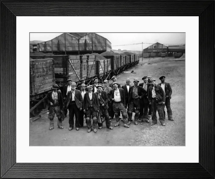 Framed Print : A train-Load in a day! Each of these sixteen miners, seen above, with the pit Deputy Framed Print : A train-Load in a day! Each of these sixteen miners, seen above, with the pit Deputy