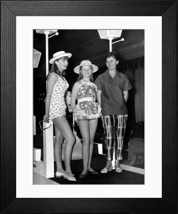 Framed Print : Teenagers between thirteen and seventeen presented a parade of Junior Fashions