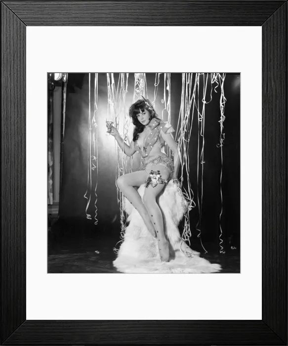Framed Print : Yvonne Dellaway seen here dressed for a Christmas Party. December 1964 E515-005 Framed Print : Yvonne Dellaway seen here dressed for a Christmas Party. December 1964 E515-005