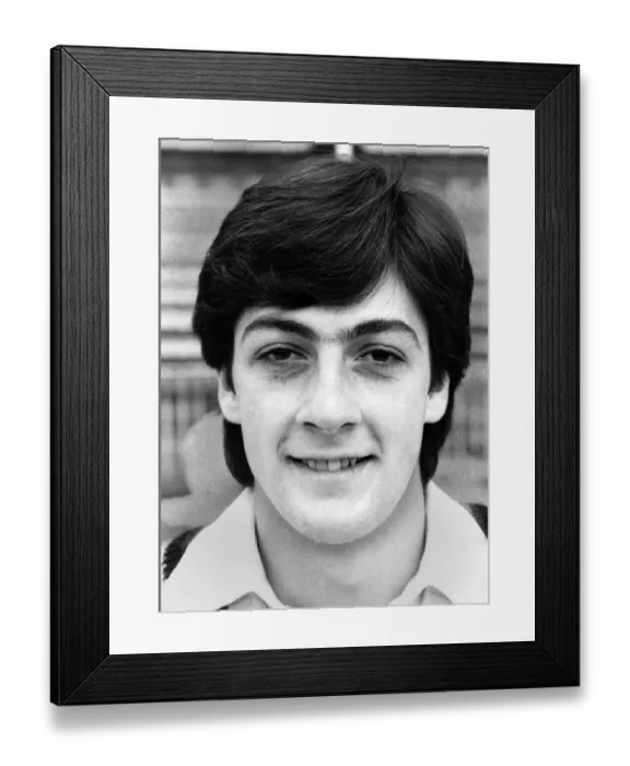 Framed Print : Mike Watkinson Lancashire crickerter. July 1985 P007255