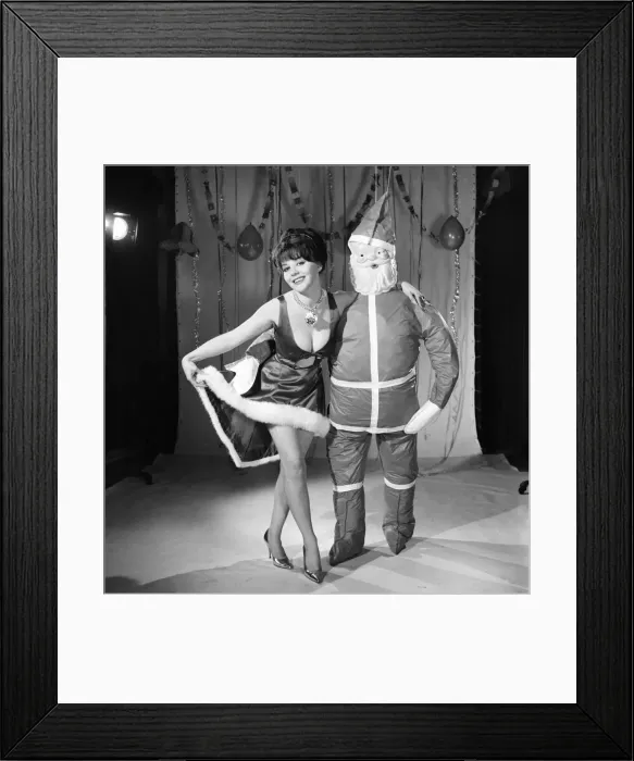 Framed Print : Model Kim Tracy seen here dressed for the office Christmas Party. 1960 E479-025 Framed Print : Model Kim Tracy seen here dressed for the office Christmas Party. 1960 E479-025