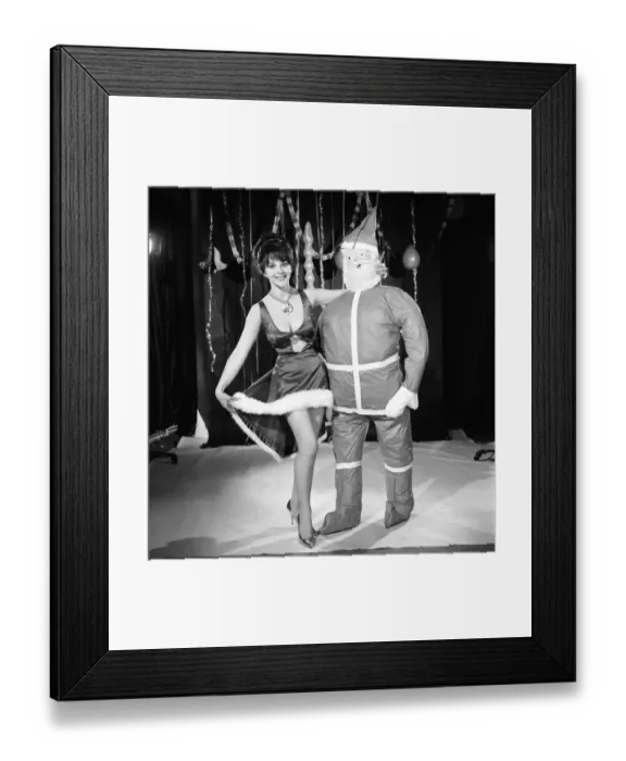 Framed Print : Model Kim Tracy seen here dressed for the office Christmas Party. 1960 E479-008 Framed Print : Model Kim Tracy seen here dressed for the office Christmas Party. 1960 E479-008