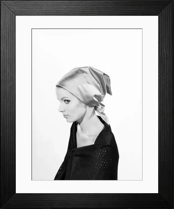 Framed Print : Clothing: Fashion: Hats: Model: Sally Noel. 1964 B1533-003