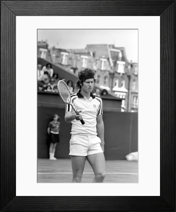 Framed Print : American tennis star John McEnroe. June 1980 80-03078a-002 Framed Print : American tennis star John McEnroe. June 1980 80-03078a-002