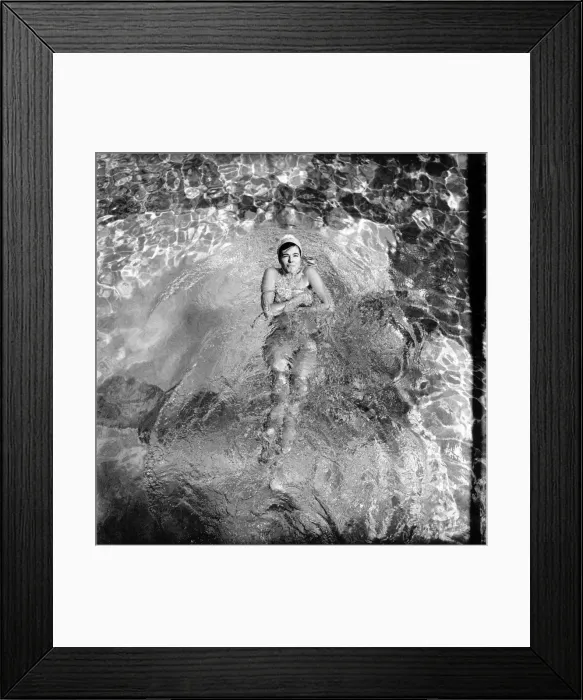 Framed Print : Judy Roberts who has an unusual job she is a swimming costume tester Framed Print : Judy Roberts who has an unusual job she is a swimming costume tester