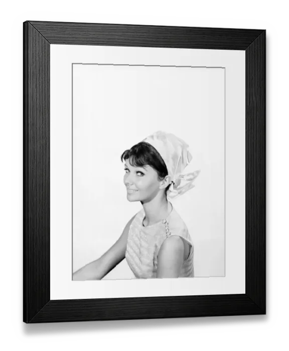 Framed Print : Clothing: Fashion: Hats: Woman wearing hats with veils. 1962 B1544-008