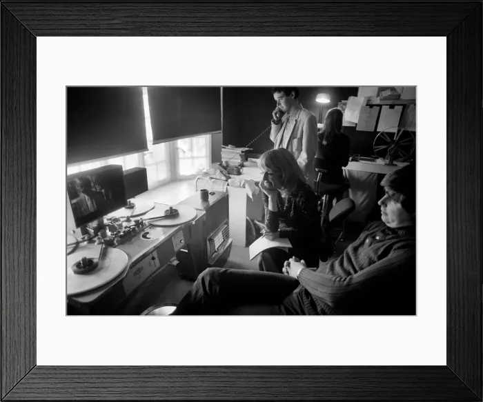 Framed Print : Esther Rantzen in the cutting room of the ThatOs Life'programme Framed Print : Esther Rantzen in the cutting room of the ThatOs Life'programme