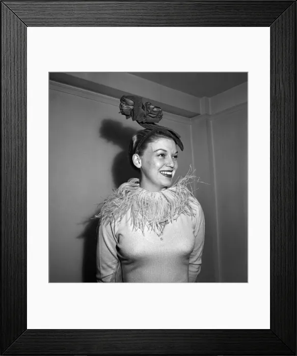Framed Print : Clothing: Fashion: Hats. 1953 B130-001 Framed Print : Clothing: Fashion: Hats. 1953 B130-001