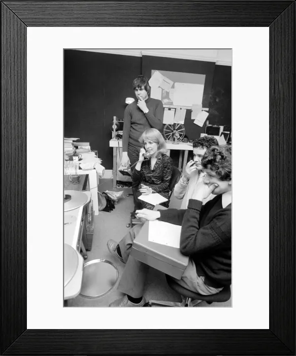 Framed Print : Esther Rantzen in the cutting room of the ThatOs Life'programme
