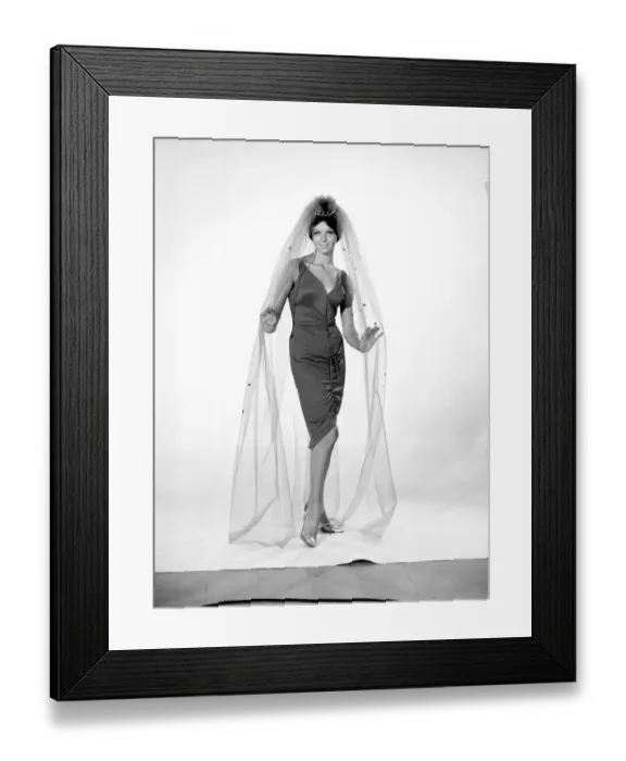 Framed Print : Clothing: Fashion: Hats: Woman wearing hats with veils. 1962 B1544-001 Framed Print : Clothing: Fashion: Hats: Woman wearing hats with veils. 1962 B1544-001