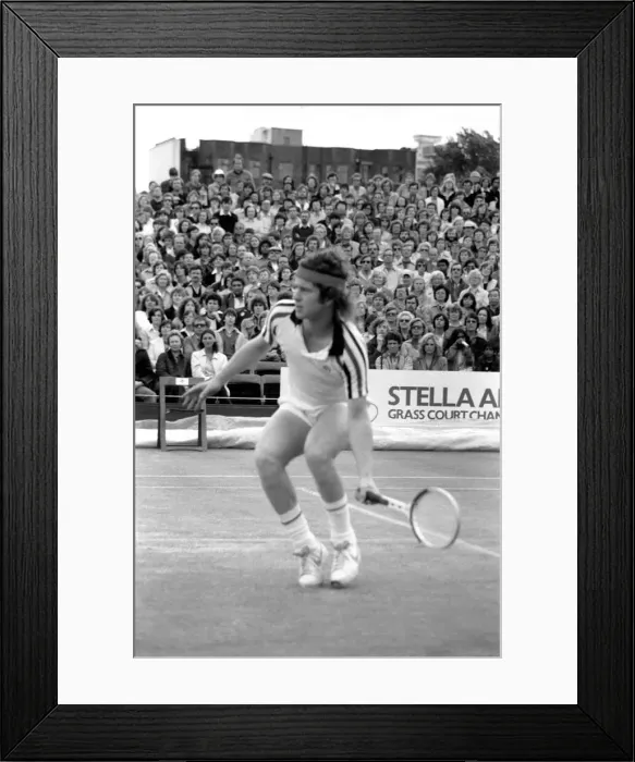 Framed Print : Tennis at Queens Club. Stella Artois. John McEnroe of USA in action Framed Print : Tennis at Queens Club. Stella Artois. John McEnroe of USA in action