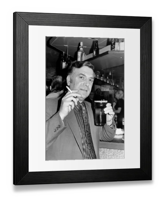 Framed Print : Andy Bradley enjoying his pint and a fag in the local before the chancellor puts up Framed Print : Andy Bradley enjoying his pint and a fag in the local before the chancellor puts up