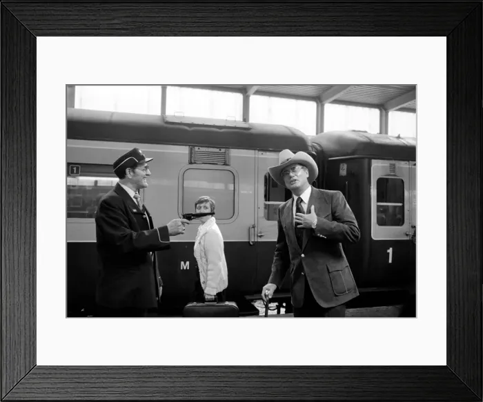 Framed Print : American actor Larry Hagman who plays J. R. Ewing in the hit TV series Dallas