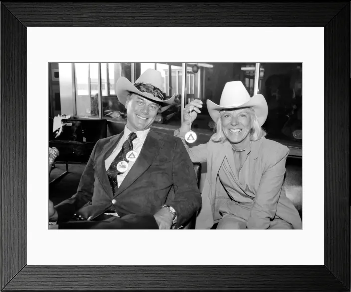 Framed Print : American actor Larry Hagman who plays J. R'Ewing in Dallas