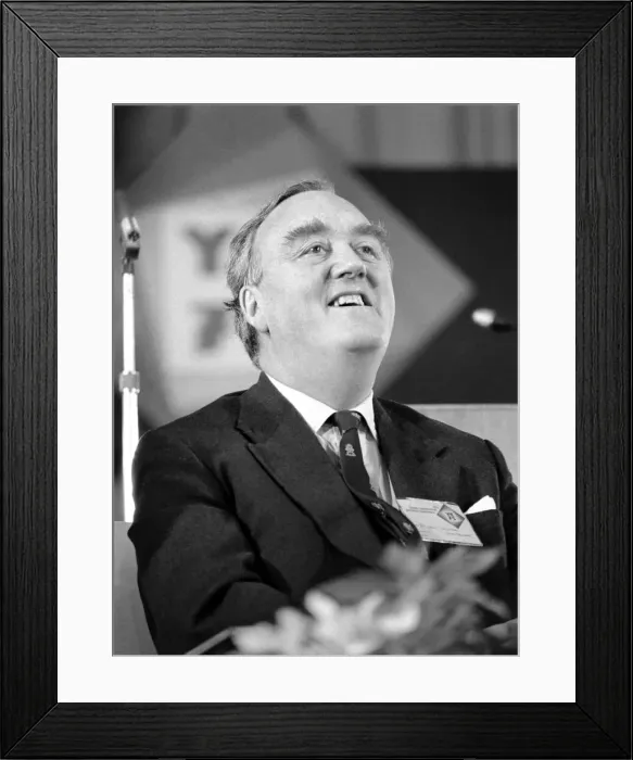 Framed Print : William Whitelaw and Margaret Thatcher meet young conservatives