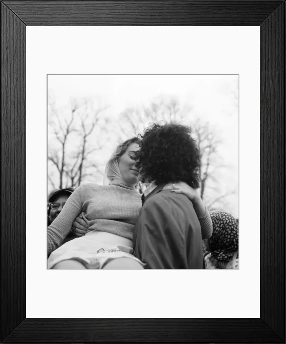 Framed Print : Olney, Bucks. Pancake Race England. Winner Sally Ann Faulkner, 17