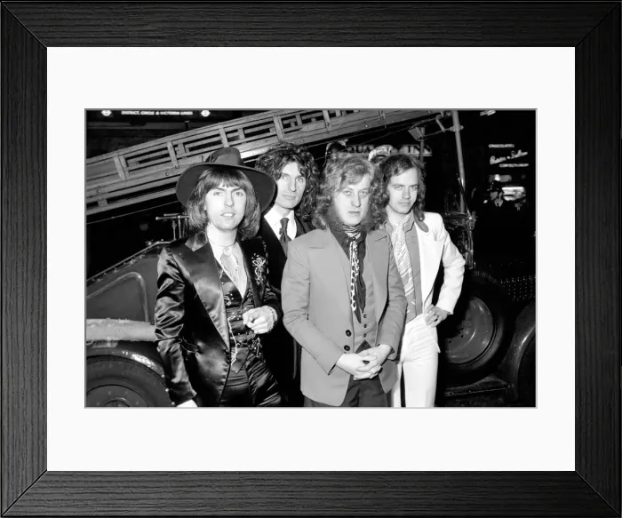 Framed Print : The Slade pop group on fire engine. L to R Dave Hill, Don Powell, Jimmy Lea, Noddy Holder Framed Print : The Slade pop group on fire engine. L to R Dave Hill, Don Powell, Jimmy Lea, Noddy Holder