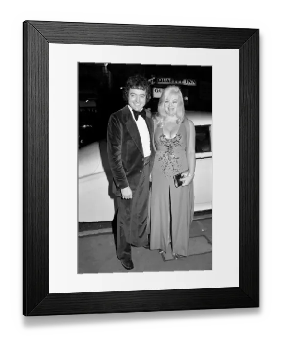 Framed Print : Diana Dors and Alan Lake. February 1975 75-00872-005