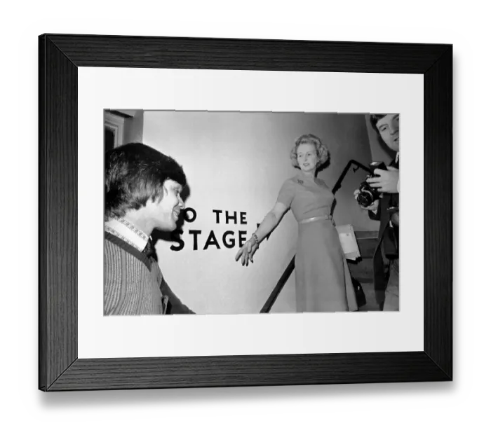 Framed Print : William Whitelaw and Margaret Thatcher meet young conservatives