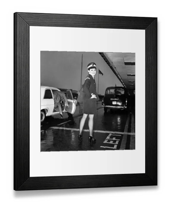 Framed Print : Beauty Queen Traffic Wardens. Travellers St Londons Heathrow Airport may have their
