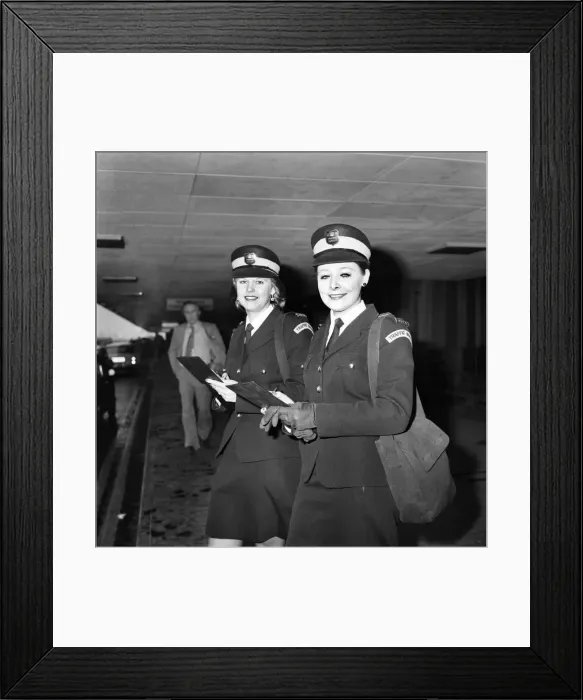 Framed Print : Beauty Queen Traffic Wardens. Travellers St Londons Heathrow Airport may have their Framed Print : Beauty Queen Traffic Wardens. Travellers St Londons Heathrow Airport may have their