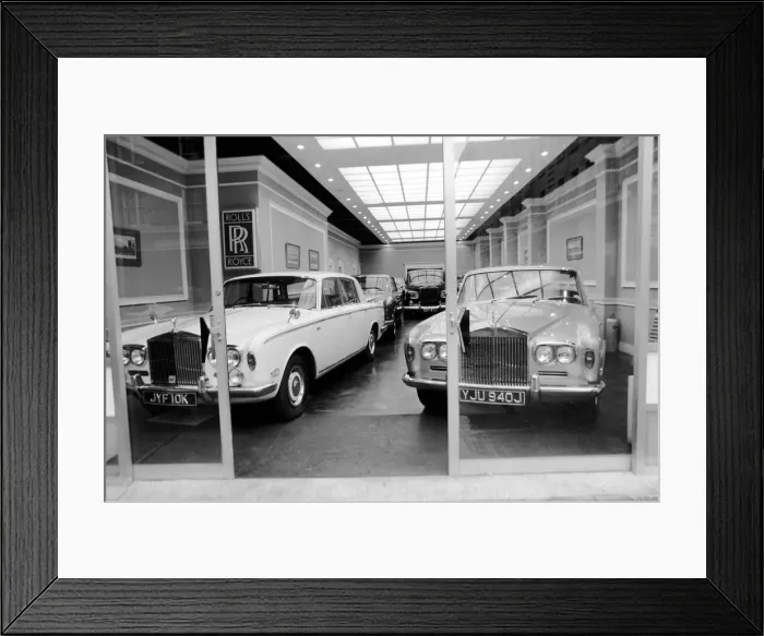 Framed Print : Rolls-Royce: West End Car Show Room. January 1975 75-00501-002 Framed Print : Rolls-Royce: West End Car Show Room. January 1975 75-00501-002