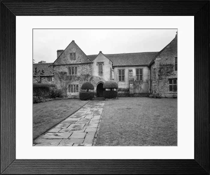 Framed Print : Cothay Manor, near Wellington, Somerset February 1975 75-00699-002 Framed Print : Cothay Manor, near Wellington, Somerset February 1975 75-00699-002