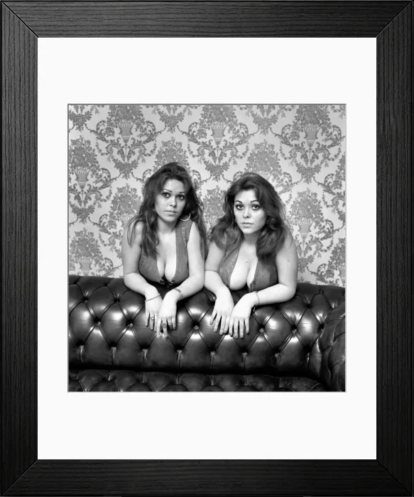 Framed Print : Identical Twins: Jackie and Lorraine Docker. January 1975 75-00595-004 Framed Print : Identical Twins: Jackie and Lorraine Docker. January 1975 75-00595-004