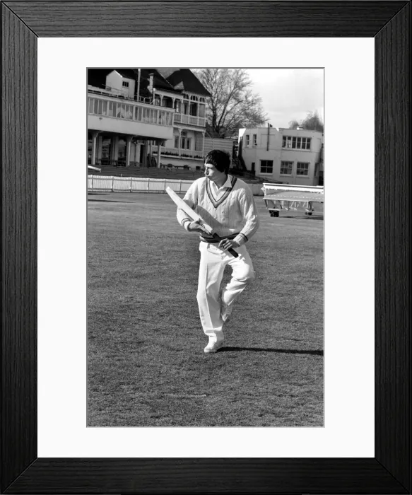 Framed Print : Sport. Unusual. Humour. Cricketer Derek Randall. Derek Randall