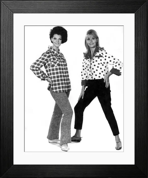 Framed Print : Reveille Fashions 1966: Short-cut shirt, Jo Ann Asher. Hipster shirt, Barbara Ray Framed Print : Reveille Fashions 1966: Short-cut shirt, Jo Ann Asher. Hipster shirt, Barbara Ray