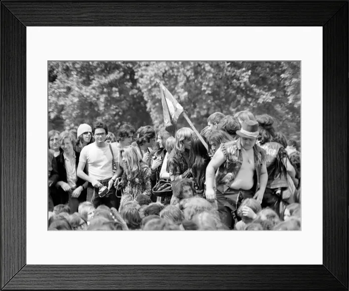 Framed Print : Hyde Park Pop Festival. July 1970 70-6854-010 Framed Print : Hyde Park Pop Festival. July 1970 70-6854-010