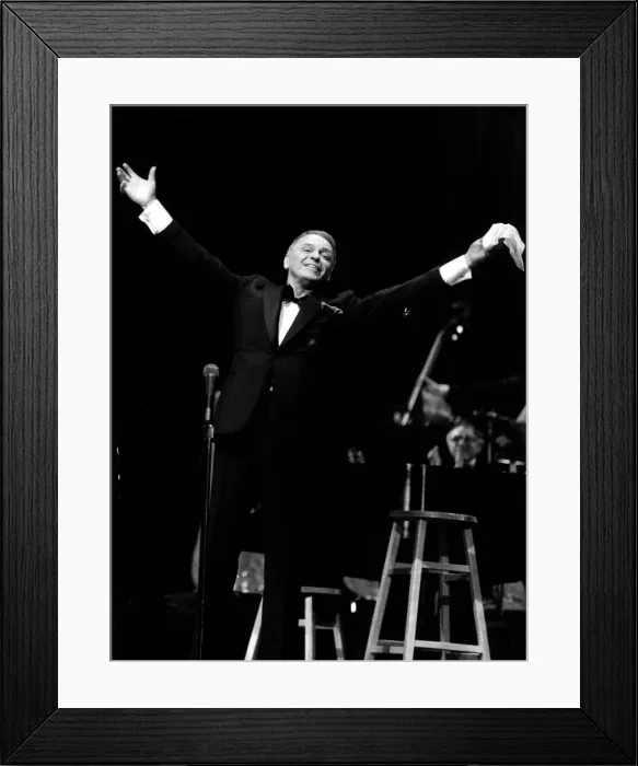 Framed Print : Frank Sinatra - February 1982 at a New York Concert Framed Print : Frank Sinatra - February 1982 at a New York Concert