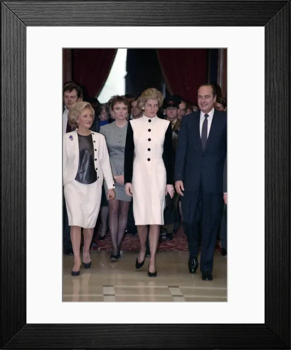 Framed Print : Princess and Princess of Wales Official Overseas Visit to France