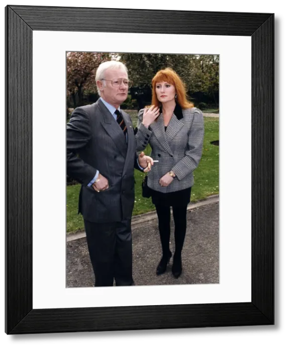 Framed Print : John Inman with a friend Framed Print : John Inman with a friend