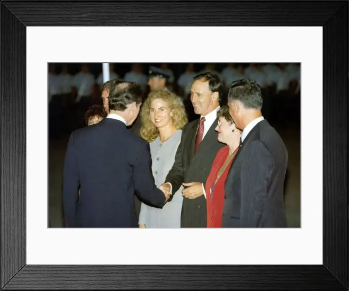 Framed Print : Paul Keating Austrailian Prime Minister meets Prince Charles