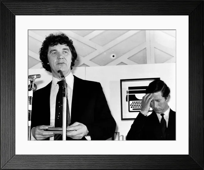 Framed Print : John Downing Daily Express at the British Press Awards made by Prince Charles