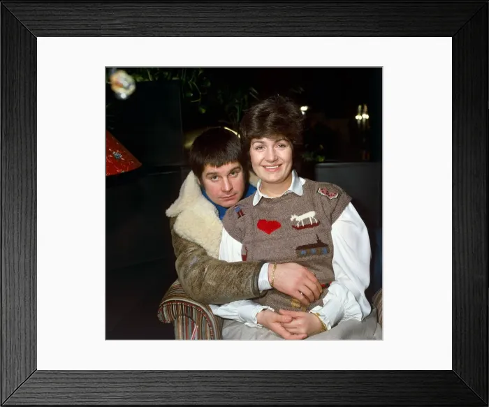 Framed Print : Ozzy Osbourne lead singer with Black Sabbath seen here with his wife Sharon Framed Print : Ozzy Osbourne lead singer with Black Sabbath seen here with his wife Sharon