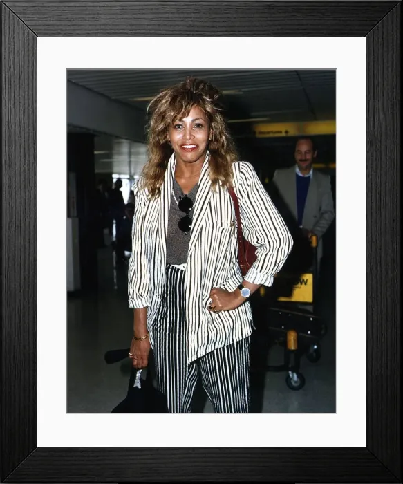 Framed Print : Tina Turner Singer at Heathrow Airport Framed Print : Tina Turner Singer at Heathrow Airport