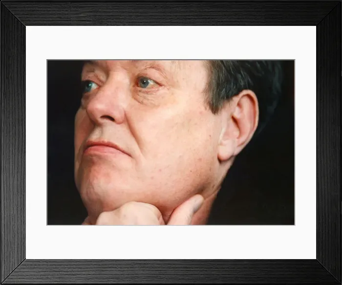 Framed Print : Former bassist of The Animals pop group Chas Chandler talks about the building of Framed Print : Former bassist of The Animals pop group Chas Chandler talks about the building of