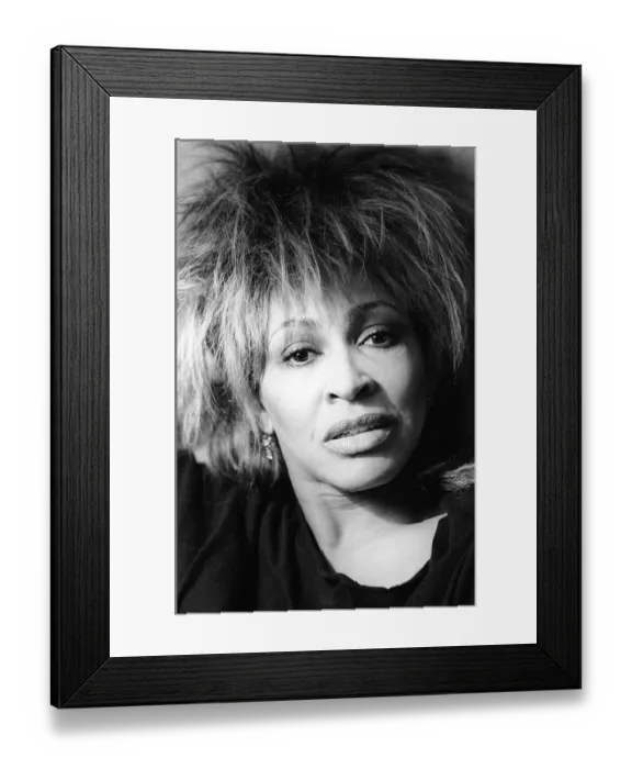Framed Print : Singer Tina Turner on tour photographed in her hotel room in Paris Framed Print : Singer Tina Turner on tour photographed in her hotel room in Paris