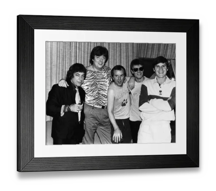 Framed Print : The Animals following there 1980s reunion tour. (Left to right) Eric Burdon