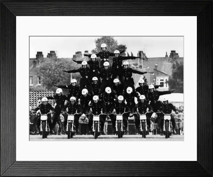 Framed Print : A pyramid by the Royal lSignals Display Team (The White Helmets)