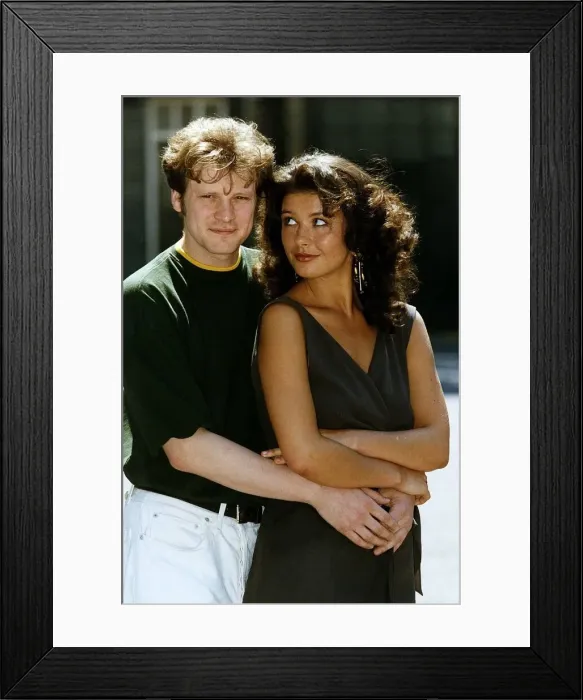 Framed Print : Colin Firth Actor and Catherine Zeta Jones star in the Out Of The Blue Framed Print : Colin Firth Actor and Catherine Zeta Jones star in the Out Of The Blue
