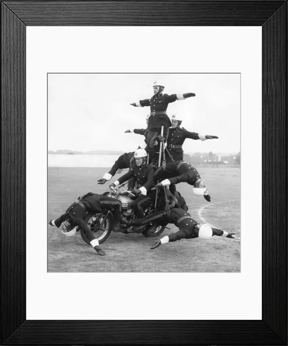 Framed Print : The Royal Corps of Signals Display team with one of their specialities called The Tableau Framed Print : The Royal Corps of Signals Display team with one of their specialities called The Tableau