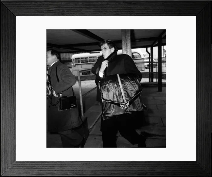 Framed Print : Frank Sinatra Jnr arriving at London Airport January 1964 Framed Print : Frank Sinatra Jnr arriving at London Airport January 1964